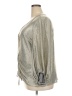 MSK Metallic Silver Long Sleeve Blouse Size 3X - photo 5