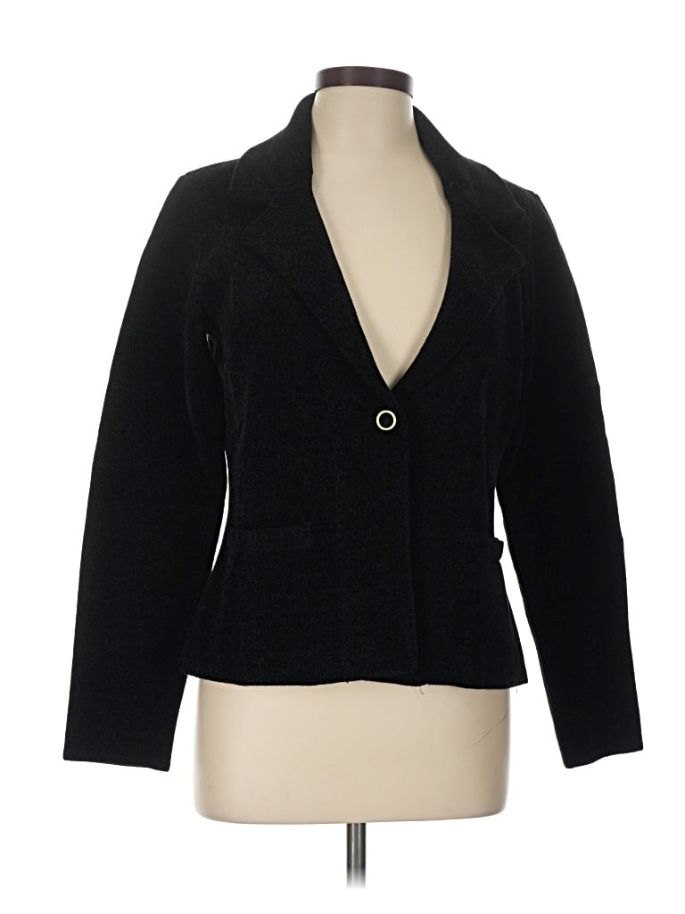 Pre-owned Adrienne Vittadini Blazer Jacket In Black