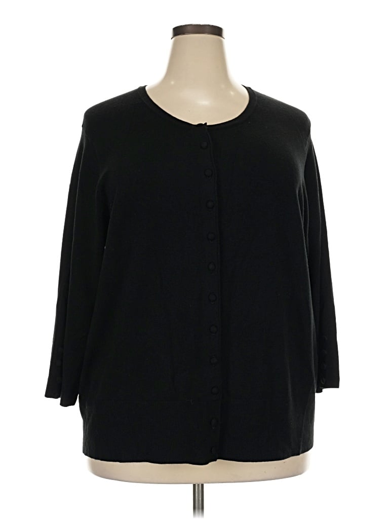 Pre-owned Grace Elements Cardigan Sweater In Black