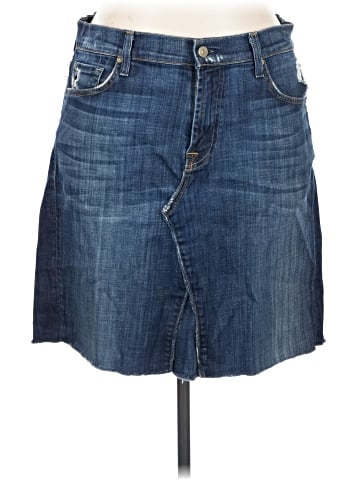 7 For All Mankind Denim Skirt (view 1)