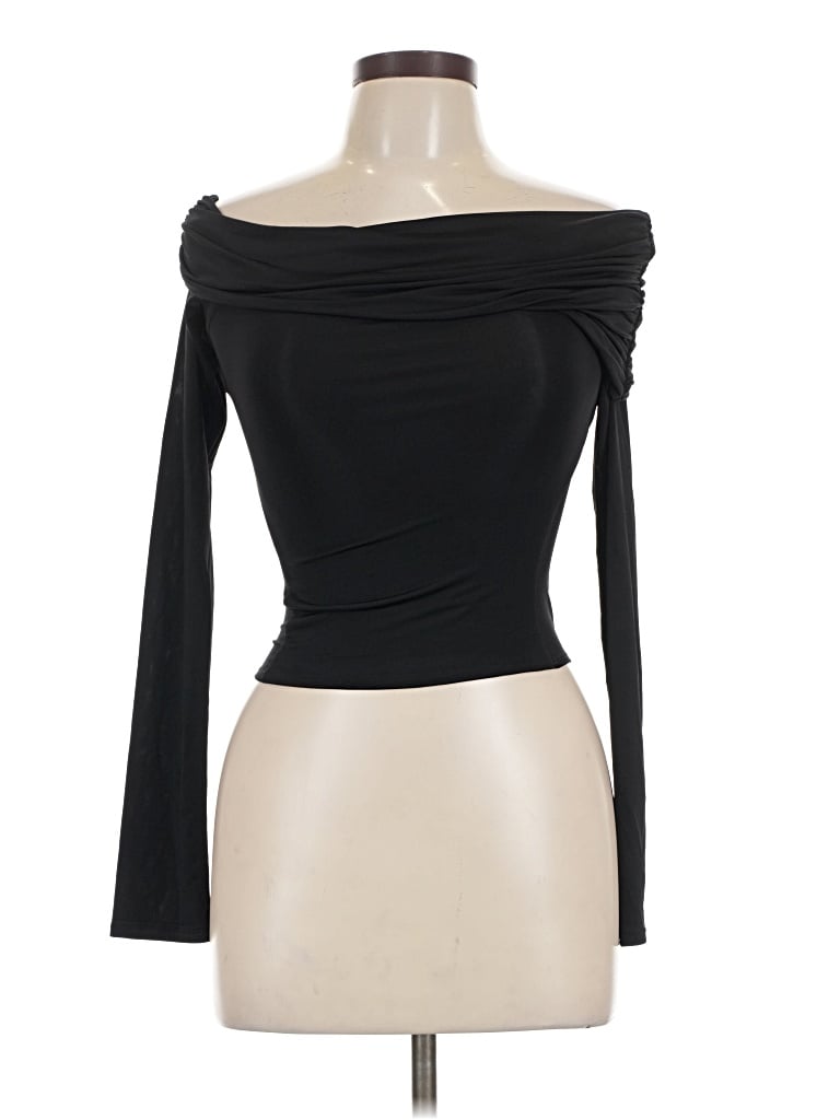 Pre-owned Meshki 3/4 Sleeve T-shirt In Black