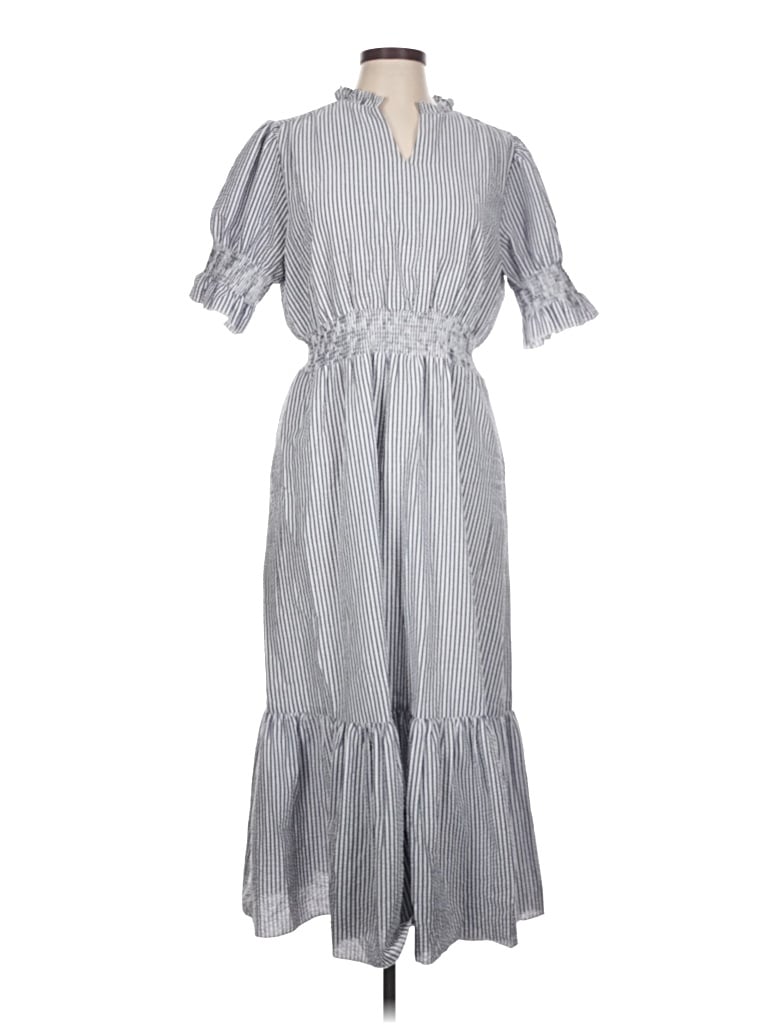 Pre-owned Duffield Lane Casual Dress In Gray
