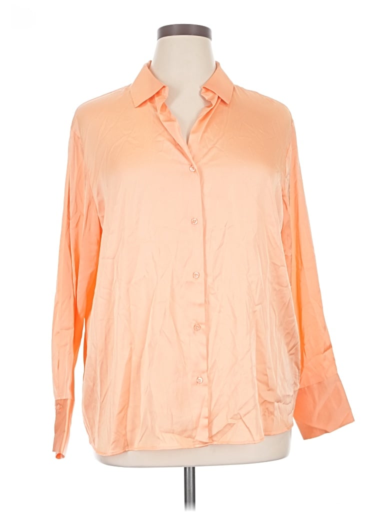 Pre-owned Maison D' Amelie 3/4 Sleeve Blouse In Orange