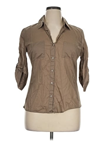 Ann Taylor Factory 3/4 Sleeve Button-Down Shirt (view 1)
