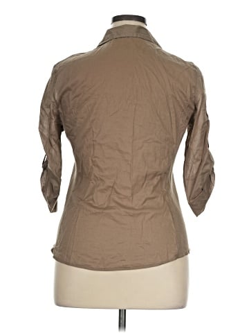 Ann Taylor Factory 3/4 Sleeve Button-Down Shirt (view 2)