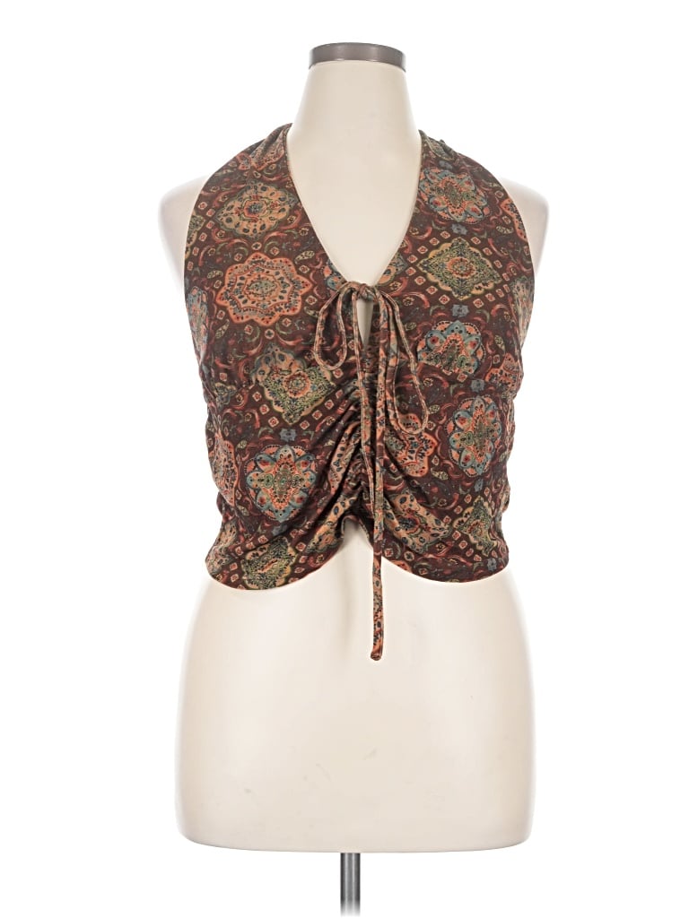 Pre-owned Cider Sleeveless Blouse In Brown