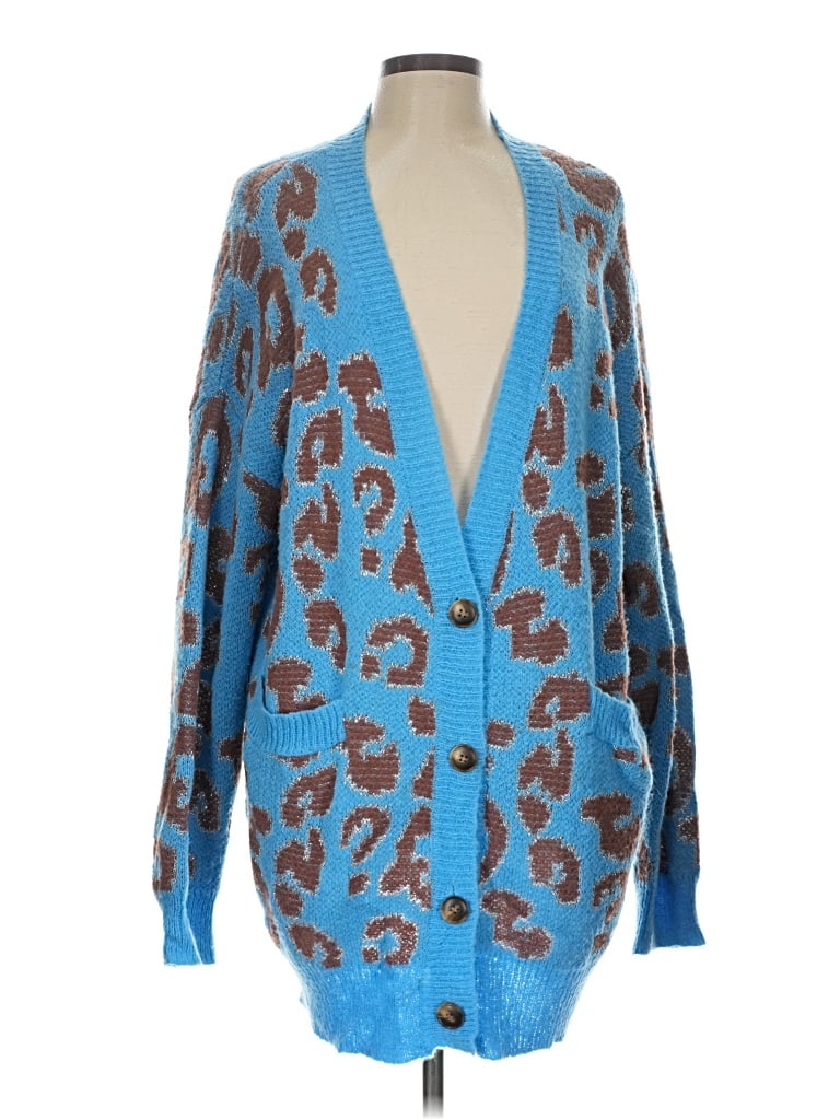Pre-owned Joa Cardigan Sweater In Blue