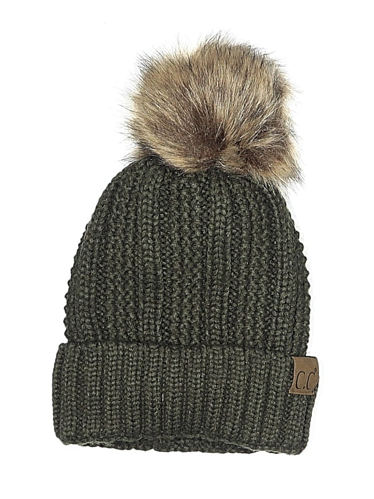 Pre-owned C.c Exclusives Beanie Hat In Green