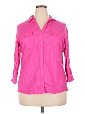 Company Ellen Tracy 3/4 Sleeve Button-Down Shirt (view 1)