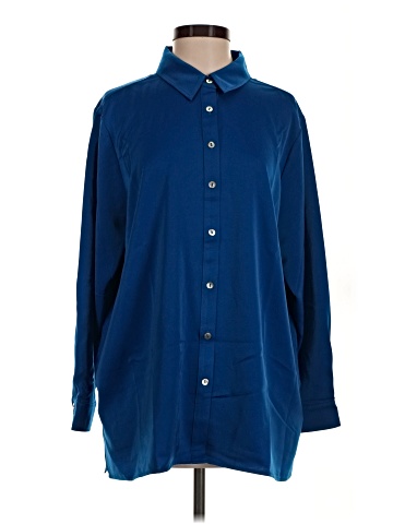Susan Graver Long Sleeve Button-Down Shirt (view 1)