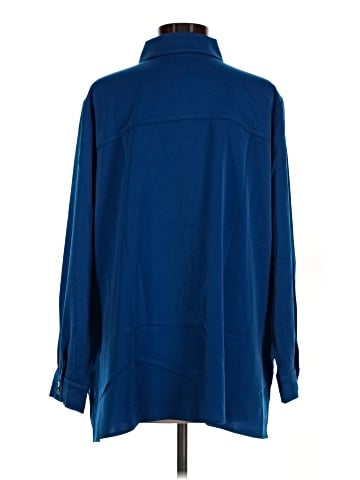 Susan Graver Long Sleeve Button-Down Shirt (view 2)