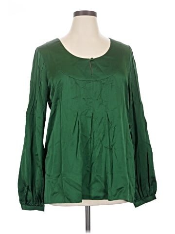 HARARI Long Sleeve Silk Top (view 1)