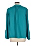Jennifer Lopez 100% Polyester Teal Long Sleeve Blouse Size L - photo 2
