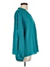 Jennifer Lopez 100% Polyester Teal Long Sleeve Blouse Size L - photo 4
