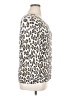 Harve Benard Animal Print Silver 3/4 Sleeve Blouse Size XL - photo 4