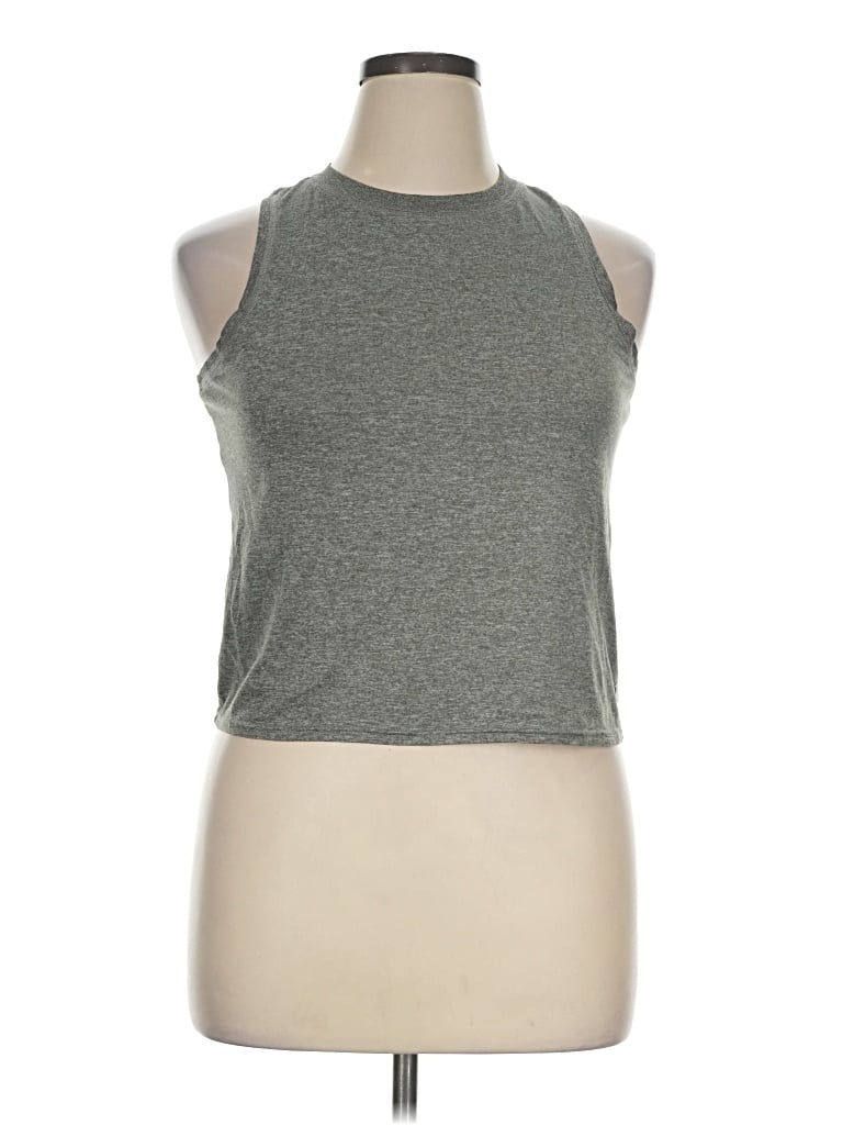 Pre-owned Vuori Tank Top Gray Halter Neckline Tops