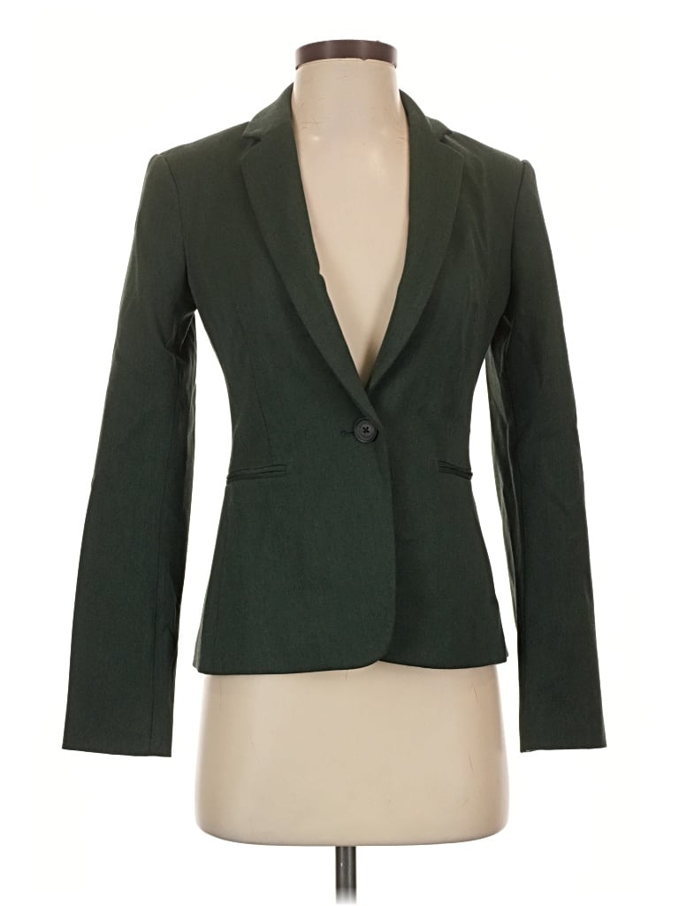 Pre-owned Express Blazer Jacket In Green