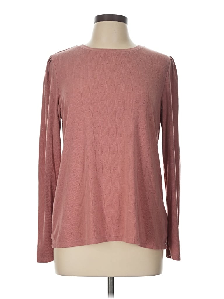 Pre-owned Well Worn Long Sleeve T-shirt In Pink