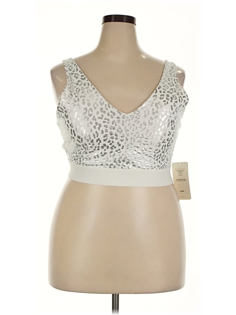 Fabletics Tank Top Silver Sweetheart Neckline Tops