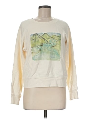 Madewell Tahitian Souvenir Graphic (Re)sourced Cotton Crop Sweatshirt (view 1)