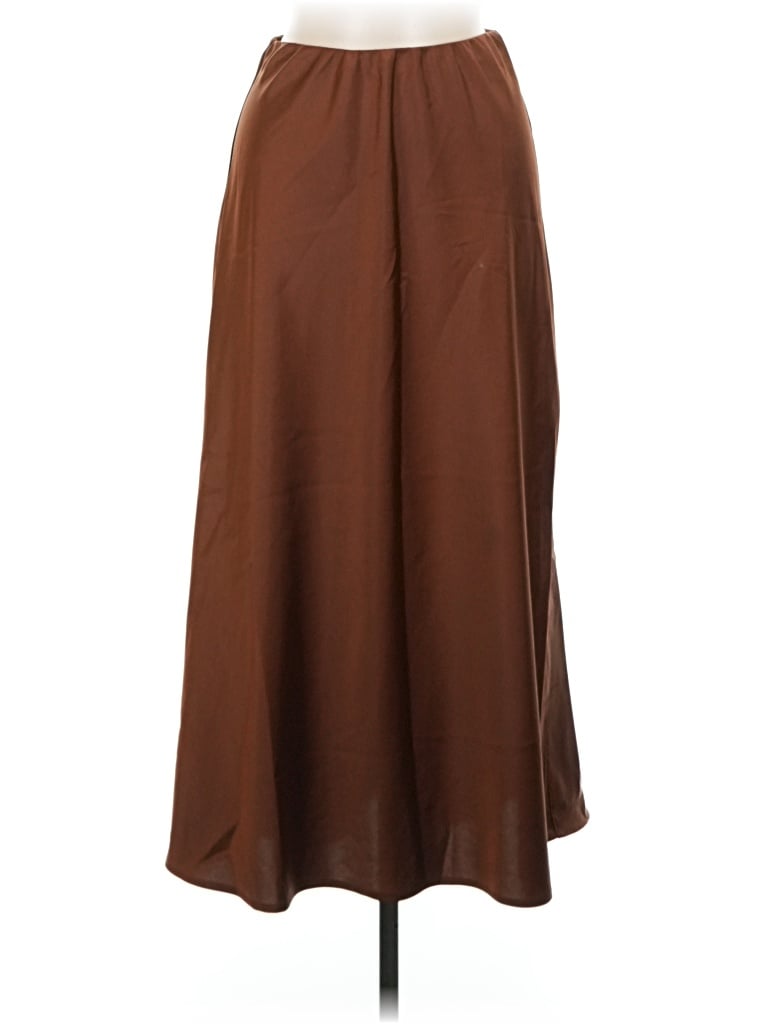 Pre-owned Olivia Grey Formal Skirt In Brown