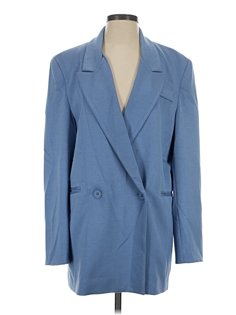 Pre-owned Carbon38 Blazer Jacket In Blue
