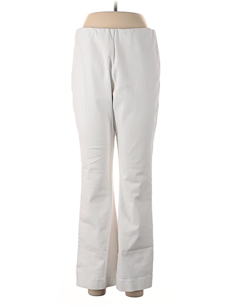 Pre-owned Ann Mashburn Dress Pants In Ivory