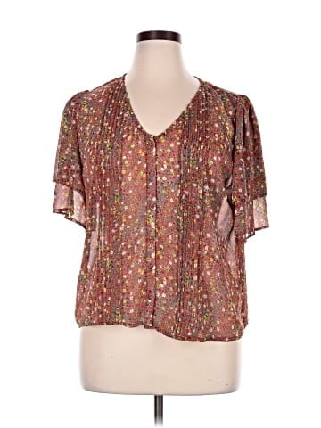 Skies Are Blue Short Sleeve Blouse (view 1)