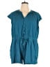 Terra & Sky 100% Cotton Solid Teal Romper Size 2X - photo 1