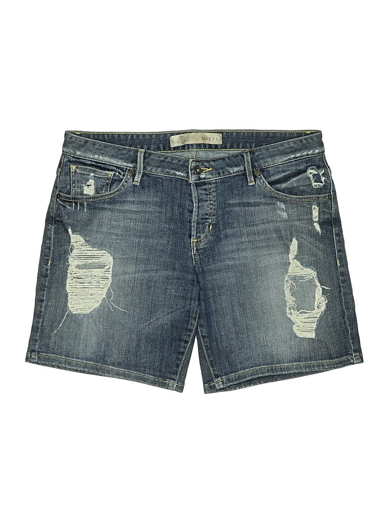 Pre-owned Guess Denim Shorts In Blue
