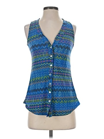 Sweet Pea by Stacy Frati Sleeveless Button-Down Shirt (view 1)