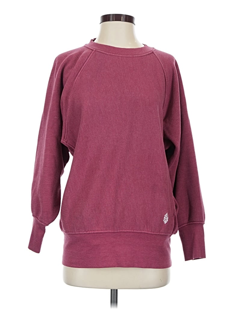 Pre-owned Fp Movement Pullover Sweater In Burgundy