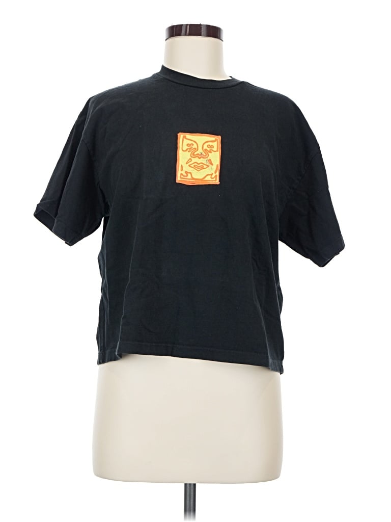 Pre-owned Obey Short Sleeve T-shirt In Black