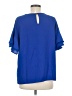 Unbranded 100% Polyester Blue Short Sleeve Blouse Size M - photo 2