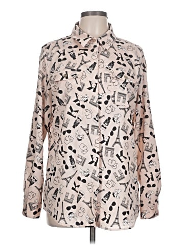 Karl Lagerfeld Paris Long Sleeve Blouse (view 1)