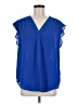 Chaus 100% Polyester Blue Sleeveless Blouse Size M - photo 1