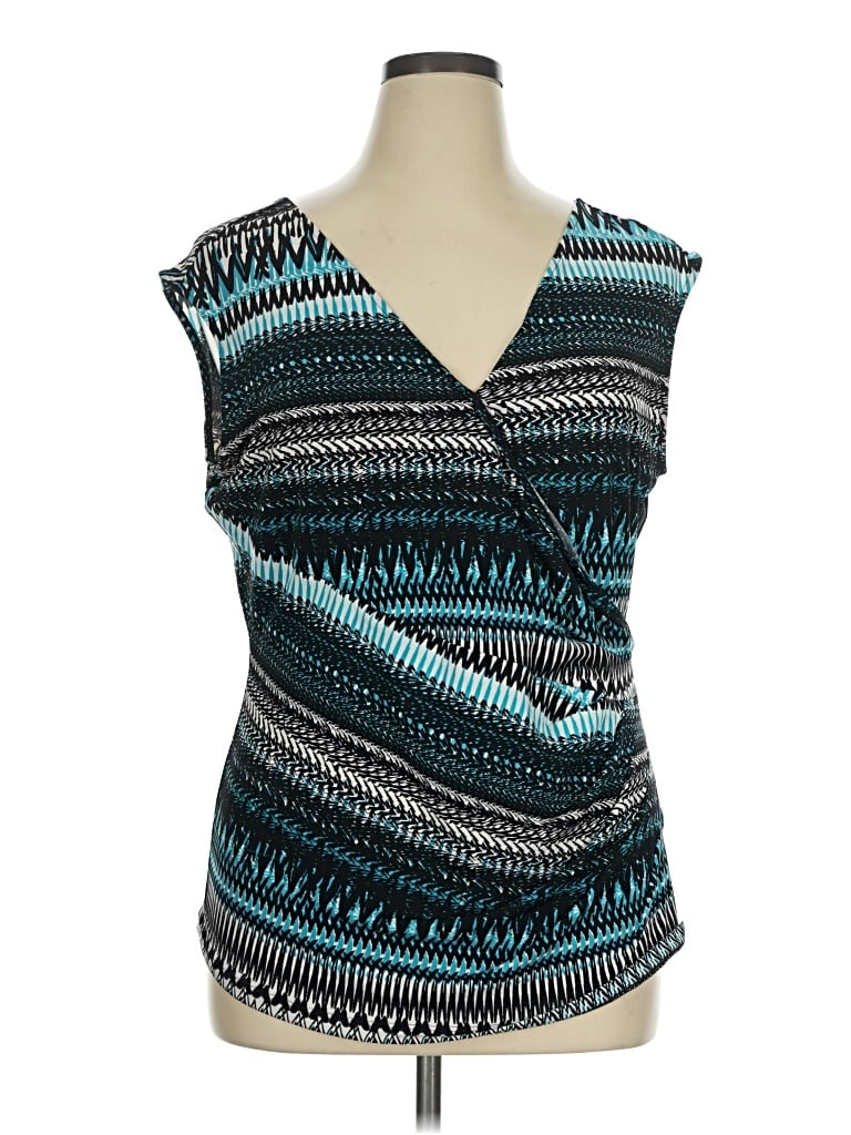 Pre-owned Chaus Sleeveless Blouse In Teal