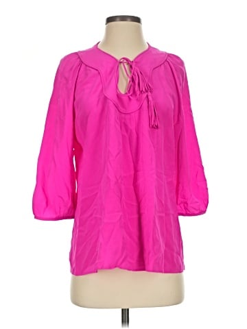 Annie Griffin 3/4 Sleeve Silk Top (view 1)