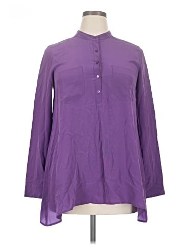Eileen Fisher Long Sleeve Silk Top (view 1)