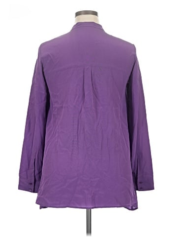 Eileen Fisher Long Sleeve Silk Top (view 2)