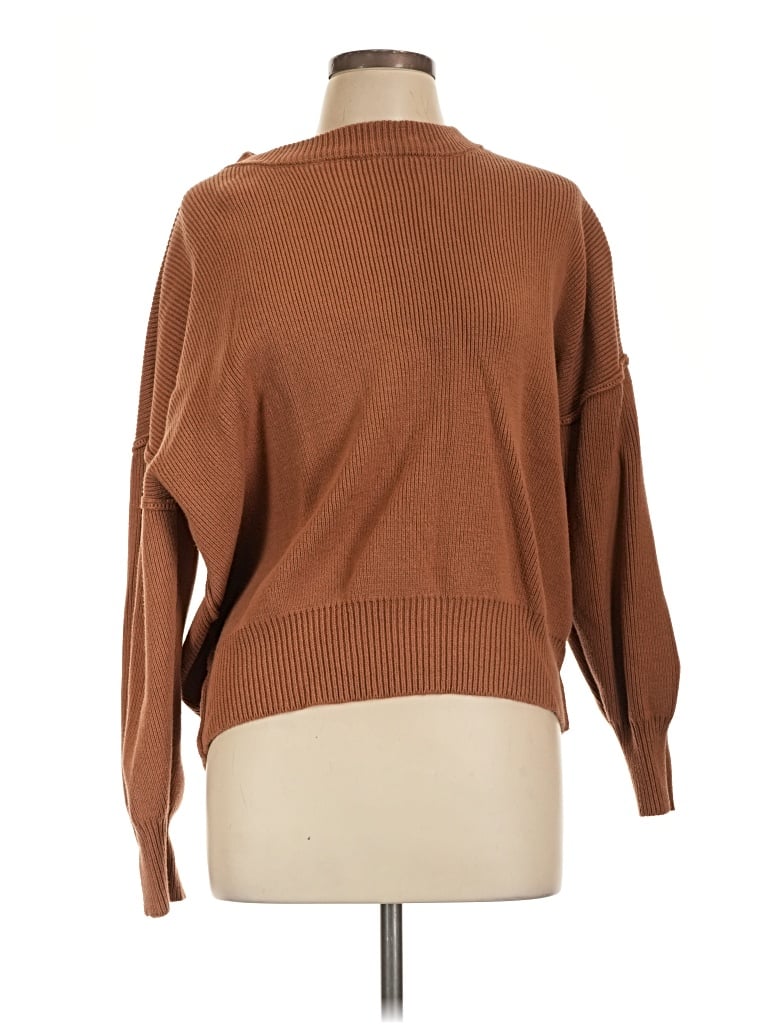 Pre-owned Zenana Turtleneck Sweater In Brown