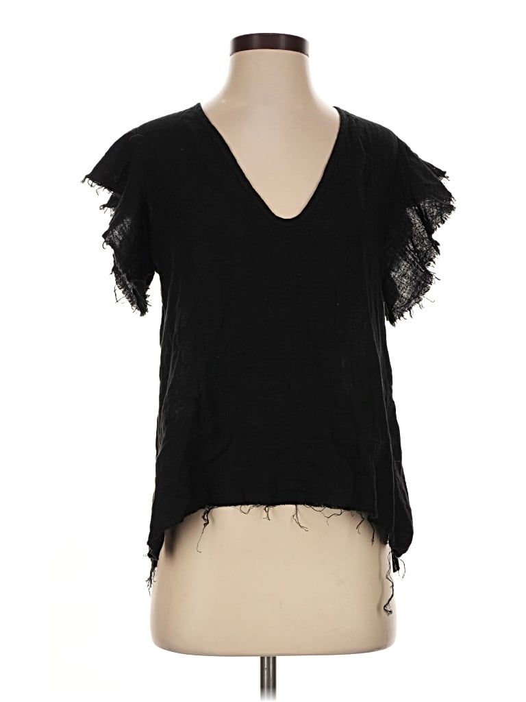 Pre-owned Stark X Short Sleeve Top Black V-neck Tops