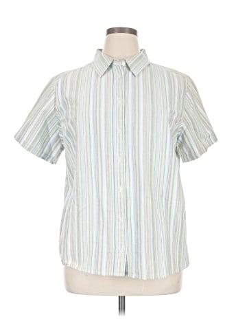 Basic Editions Short Sleeve Button-Down Shirt (view 1)