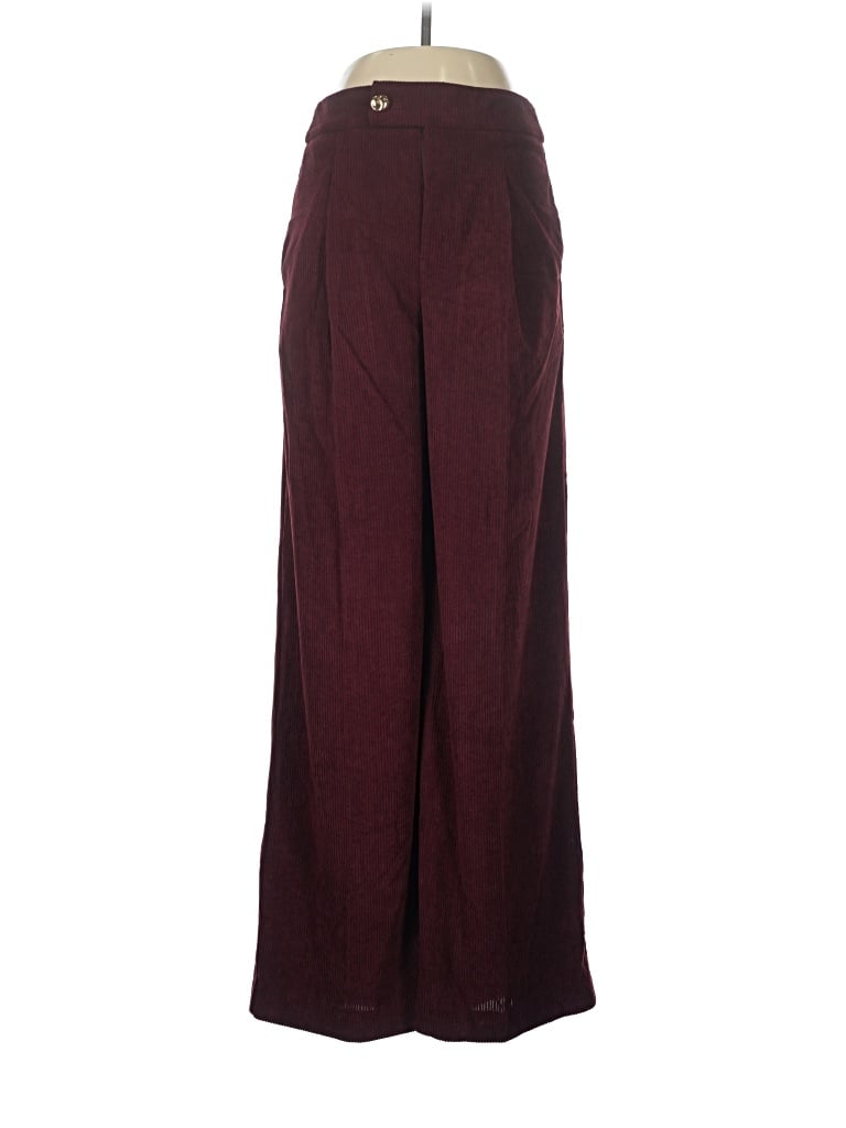 Pre-owned Commense Dress Pants In Burgundy