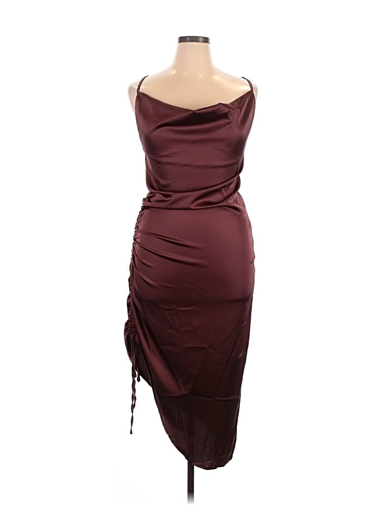 Pre-owned Lyaner Cocktail Dress In Burgundy