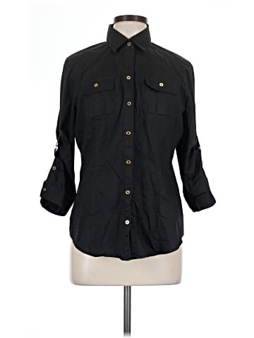 New York & Company 3/4 Sleeve Button-Down Shirt (view 1)