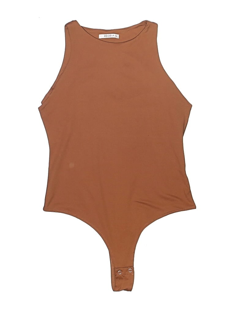 Pre-owned Reoria Bodysuit In Brown