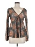Shein Brown Long Sleeve Blouse Size M - photo 1