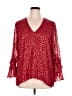 Vince Camuto 100% Polyester Red Long Sleeve Blouse Size XL - photo 1