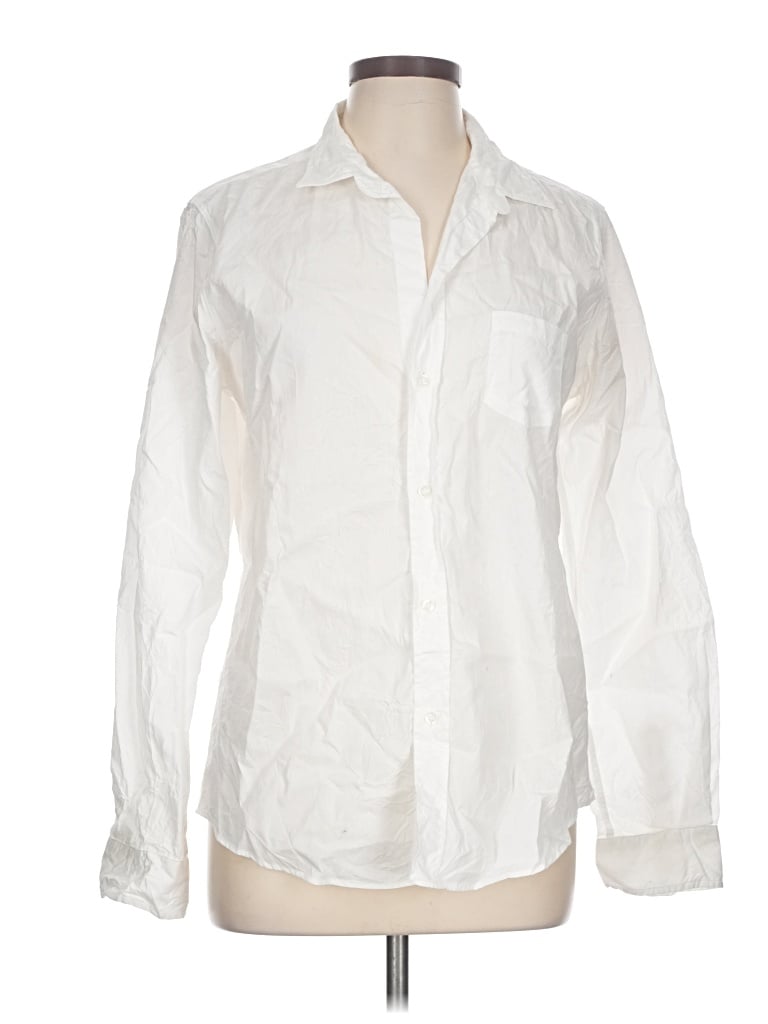 Pre-owned Frank & Eileen Long Sleeve Button Down Shirt In White